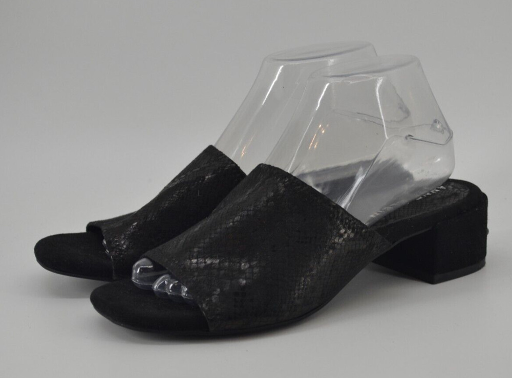 Anne Klein iFlex Womens US Size 7.5 Black Leather Sandals